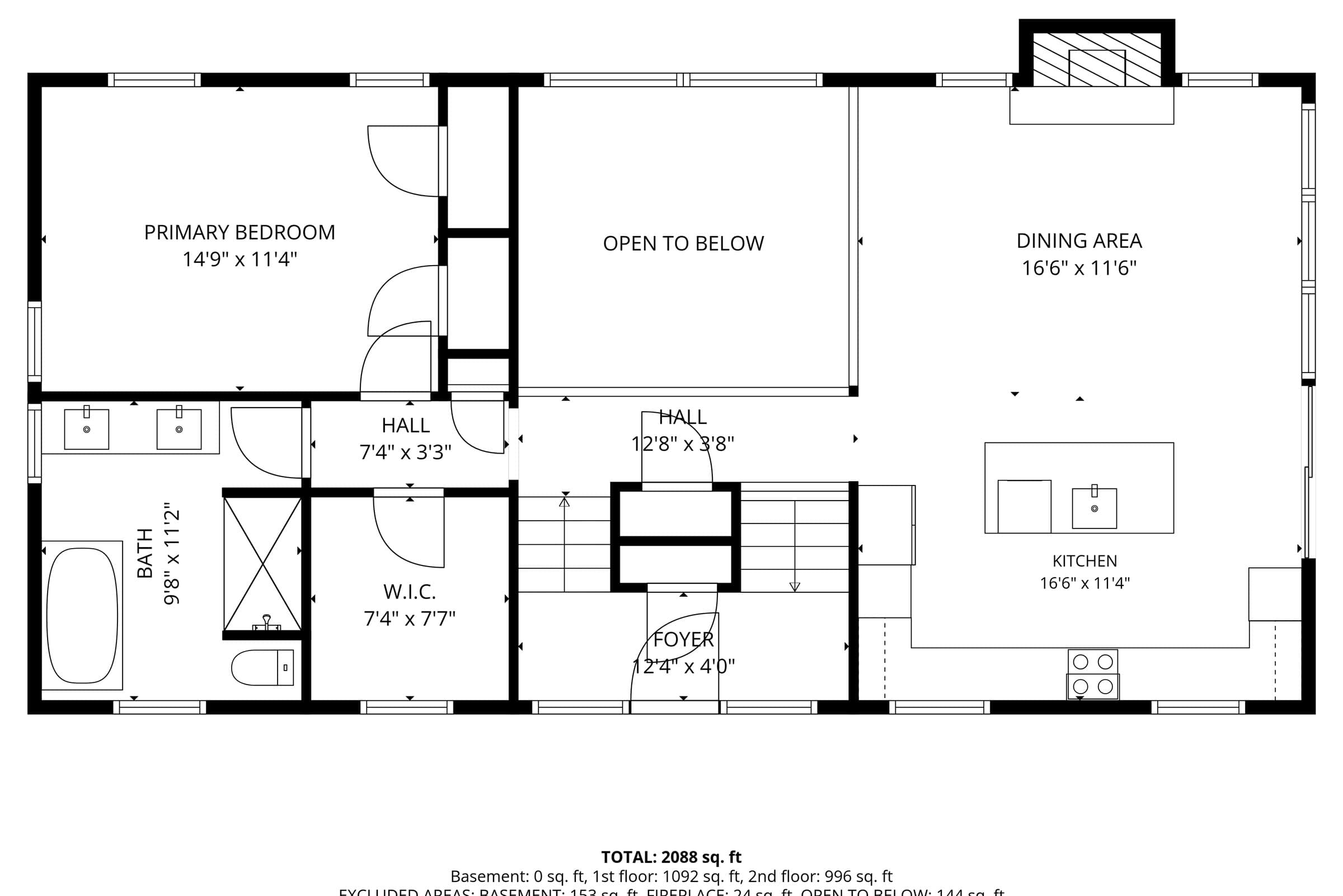 First floor layout of 707 Genteman Rd